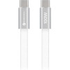 FORCELL Cable Usb C To Usb C F-Energy QC4.0 Pd 5A 100W Cafule Flat 1,2m CCFN23 white
