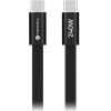 FORCELL Cable Usb C To Usb C F-Energy QC4.0 Pd 5A 240W Cafule Flat 1,2 m CCFN23 black