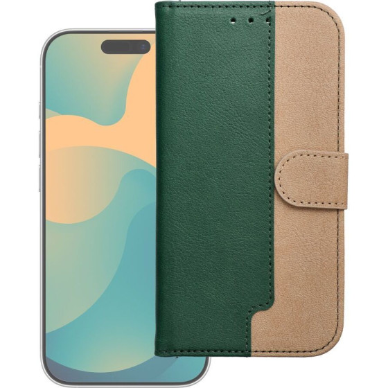 Flip Case For Iphone 17 Split Book Green And Gold OEM