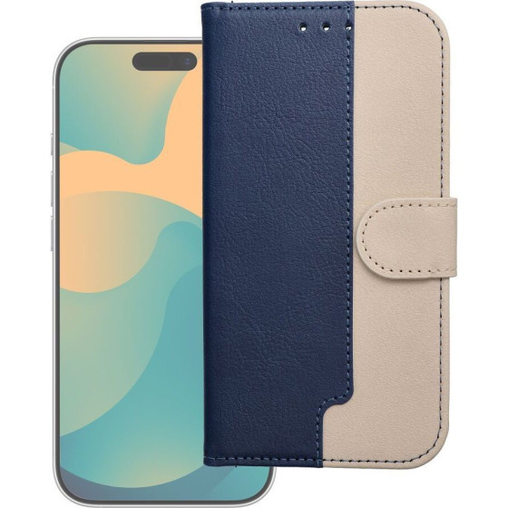 Flip Case For Iphone 17 Split Book Navy And Cream OEM