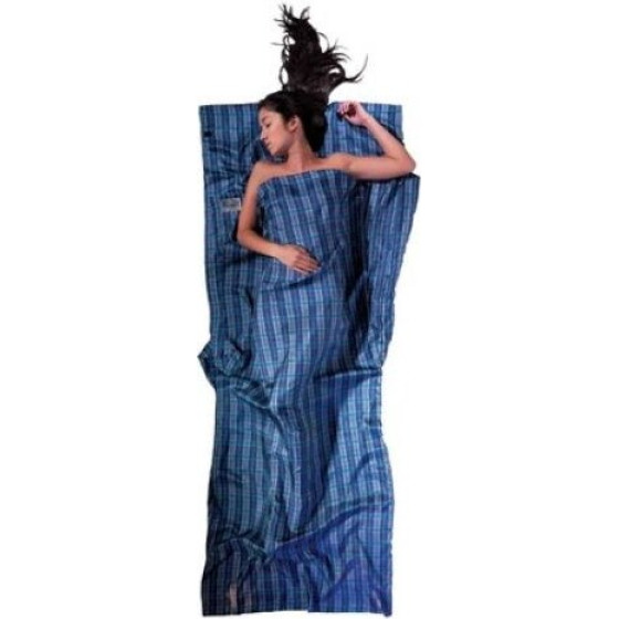 COCOON Travelsheet Silk Sleeping Bag Liner, Checked Silk - (ST50)