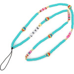 Ds Crystal ����� ������� ������� Phone Strap Jewelry 60cm Blue Love