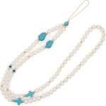 Ds Crystal ����� ������� ������� Phone Strap Jewelry 80cm Blue Stone