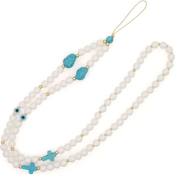 Ds Crystal ����� ������� ������� Phone Strap Jewelry 80cm Blue Stone