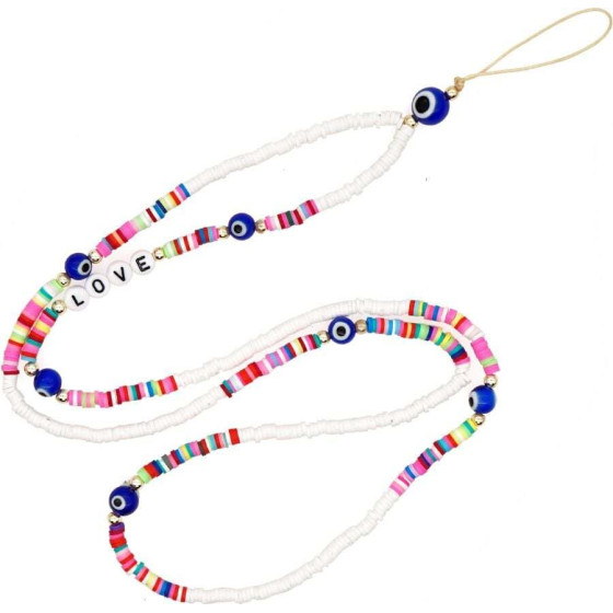 Ds Crystal ����� ������� ������� Phone Strap Jewelry 80cm Colorful Love