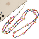 Ds Crystal ����� ������� ������� Phone Strap Jewelry 80cm Colorful Smile