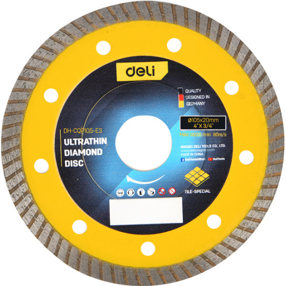 DELI ������ ����� �������� ������� ������, ultrathin, 105mm, 14500rpm, Wet & Dry - (DH-CQP105-E3)