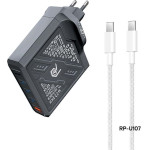 Remax ��������� Mecha Warrior Series RP-U107 120W Gan 3xC/1xUSB+ ������� Type-C 100W �����