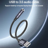 Yesido YAU46 ����������� ���� Usb �� 3.5mm Jack 15cm �����