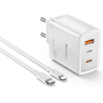 Yesido ��������� YC70 65W USB-A / USB-L / USB-C ��� ������� USB-C - Lightning Pd �����