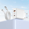 Yesido ��������� YC70 65W USB-A / USB-L / USB-C ��� ������� USB-C - Lightning Pd �����