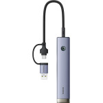 Baseus 4-in-1 Hub From Type-C/USB-A To 4xUSB3.2, USB-C(input) Air Ultrajoy /gray/ - B0005280B811-15