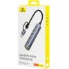 Baseus 4-in-1 Hub From Type-C/USB-A To 4xUSB3.2, USB-C(input) Air Ultrajoy /gray/ - B0005280B811-15