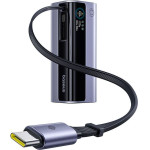 Baseus Power Bank 10000 mAh, 100W + built-In Type-C cable, Energeek GR11 /gray/ - E0027A01