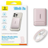 Baseus Power Bank 5000 Mah 20W, Picogo AM31 Ultra-Mini Qi2 Magnetic + Stand /pink/ - P1007680B453-00