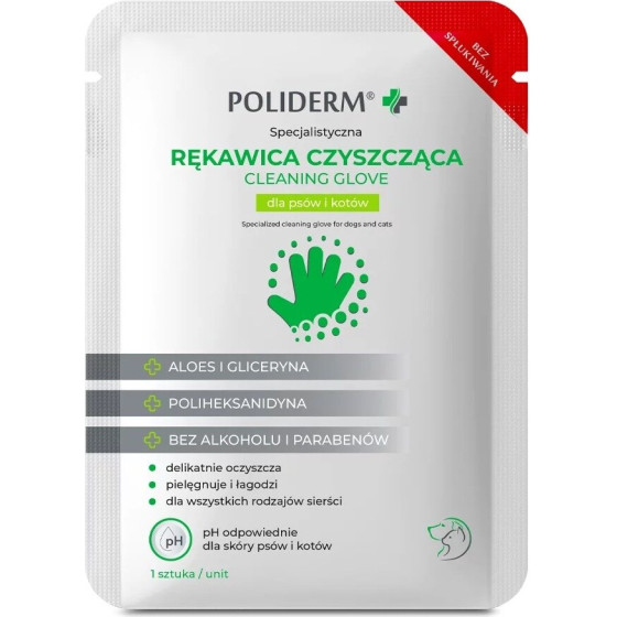 JM Sante POLIDERM(R) cleaning glove for dogs and cats - 1 pc