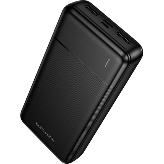 Borofone Power Bank 20000mAh 5V/2A �� 4 ����� 1xUSB-C 2xUSB-A 1xMicrousb ��� Led ������� ��������� ����� - (BJ88A Clever)