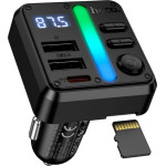 Hoco Bluetooth Fm Transmitter 45W �� 2xUSB-A ��� 1xUSB-C PD30W Bt v5.4 ����������� ����������� �������� ��� Usb � ����� Sd ��� �������� ������� - (E89 Libre)