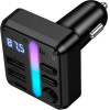 Hoco Bluetooth Fm Transmitter 45W �� 2xUSB-A ��� 1xUSB-C PD30W Bt v5.4 ����������� ����������� �������� ��� Usb � ����� Sd ��� �������� ������� - (E89 Libre)