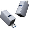 Hoco Hub 3-in-1 Usb �� 2xUSB2.0 ��� 1xUSB3.0 �������� ��� 5GBps Metal Grey - (HB54)