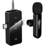 Hoco ��������� ����� �������� Lavalier USB-C Aux Lightning 2.4GHz �������� 15m Digital Noise Cancellation Enc ��� ��� 7 ���� ����������� - (L20B Fair)