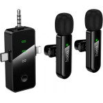 Hoco ��� ��������� ����� �������� Lavalier USB-C Aux Lightning 2.4GHz �������� 15m Digital Noise Cancellation Enc ��� ��� 7 ���� ����������� - (L20C Fair)