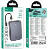 Hoco Power Bank 20000mAh 1xUSB-A 22.5W 2xUSB-C PD20W Digital Led ������� ��������� ��� Braided ������� USB-C �� UB-C ����� - (J170A Starlight)