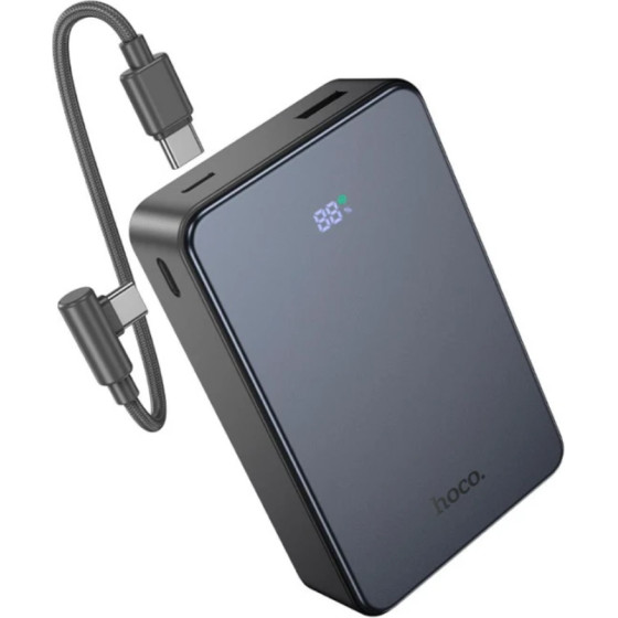Hoco Power Bank 20000mAh 1xUSB-A 22.5W 2xUSB-C PD20W Digital Led ������� ��������� ��� Braided ������� USB-C �� UB-C ����� - (J170A Starlight)