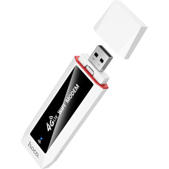Hoco ������ Wifi Router Stick 4G Wifi6 2.4GHz 150MBps ����������� ���� USB-A ����� - (HI43)