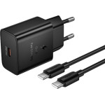 Hoco ��������� �������� Gan 25W Fast Charge �� 1xUSB-C ��� ������� USB-C �� USB-C ������ - (N76 Star)