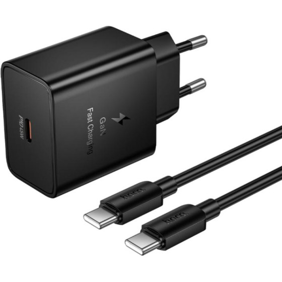 Hoco ��������� �������� Gan 45W Fast Charge �� 1xUSB-C �� ������� USB-C �� USB-C 60W ������ - (N77 Star)