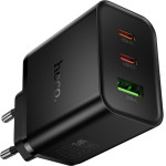 Hoco ��������� �������� Gan 65W High Power Fast Charge �� 2xUSB-C ��� 1xUSB-A ������ - (N75 Grande)