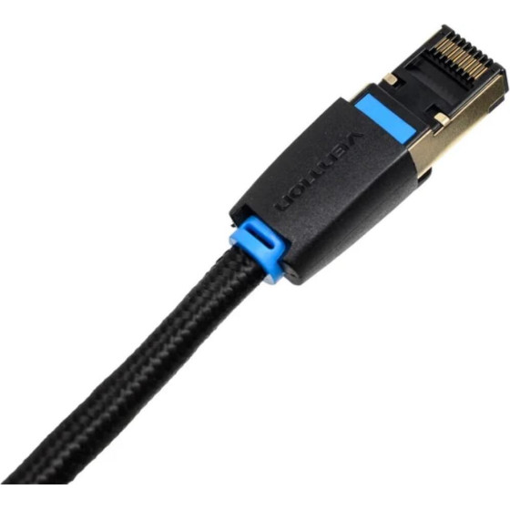 Vention Cotton Braided Cat.8 Sftp Patch Cable 1M Black - (IKGBF)