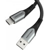 Vention Cotton Braided Usb 2.0 A Male To Micro-B Male 3A Cable 0.25M Gray Aluminum Alloy Type - (COAHC)