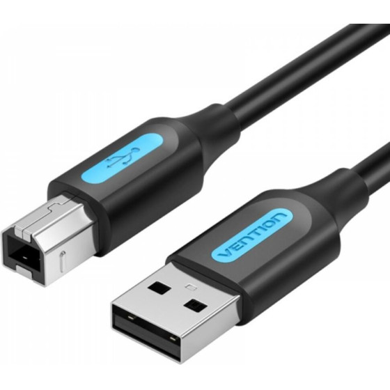 Vention Usb 2.0 A Male To B Male Cable 2M Black Pvc Type - (COQBH)