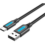 Vention Usb 2.0 A Male To C Male 3A Cable 0.25M Black - (COKBC)