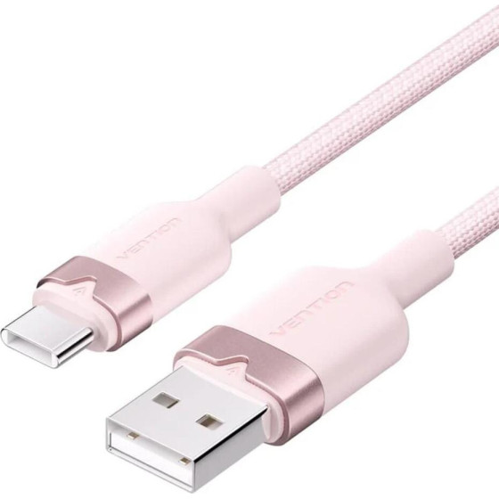 Vention Usb 2.0 A Male To C Male 6A Cable 1.5M Pink Flexible Pvc Type - (CWBPG)