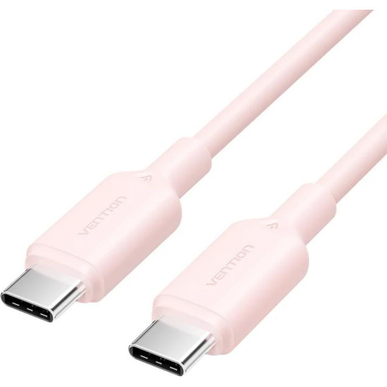 Vention Usb 2.0 C Male To C Male 3A Cable 1M Pink Flexible Pvc Type - (TRVPF)