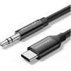 Vention USB-C Male To 3.5mm Male Audio Cable With Dac Adapter 1.5M Black Abs Type - (BIFBG)