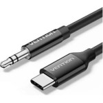 Vention USB-C Male To 3.5mm Male Audio Cable With Dac Adapter 1.5M Black Abs Type - (BIFBG)
