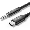 Vention USB-C Male To 3.5mm Male Audio Cable With Dac Adapter 1M Black Abs Type - (BIFBF)