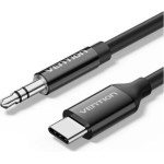 Vention USB-C Male To 3.5mm Male Audio Cable With Dac Adapter 1M Black Abs Type - (BIFBF)