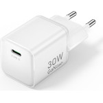 Vention 1-Port USB-C Gan Charger (30W) EU-Plug White - (FCIW0-EU)