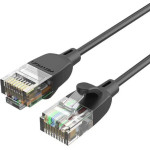 Vention Cat.6A Utp Patch Cable 1M Black Slim Type - (IBIBF)