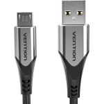Vention Cotton Braided Usb 2.0 A Male To Micro-B Male 3A Cable 0.5M Gray Aluminum Alloy Type - (COAHD)