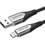 Vention Cotton Braided Usb 2.0 A Male To Micro-B Male 3A Cable 1M Gray Aluminum Alloy Type - (COAHF)