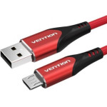 Vention Cotton Braided Usb 2.0 A Male To Micro-B Male 3A Cable 1M Red Aluminum Alloy Type - (COARF)