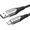 Vention Cotton Braided Usb 2.0 A Male To Micro-B Male 3A Cable 2M Gray Aluminum Alloy Type - (COAHH)