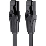 Vention Flat Cat.6 Utp Patch Cable 1M Black - (IBABF)