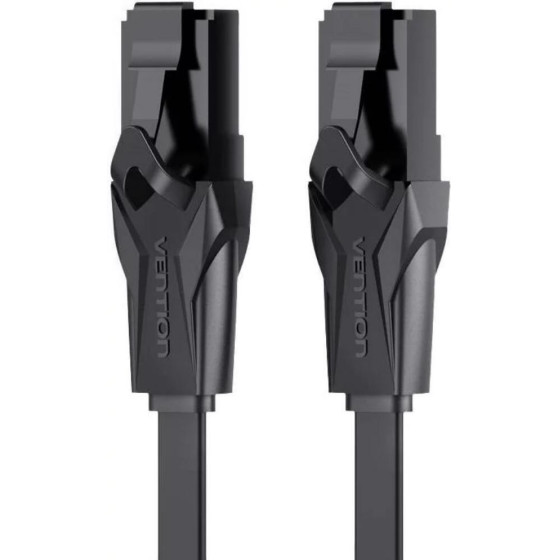 Vention Flat Cat.6 Utp Patch Cable 1M Black - (IBABF)